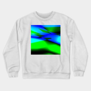 Blue green black abstract art Crewneck Sweatshirt